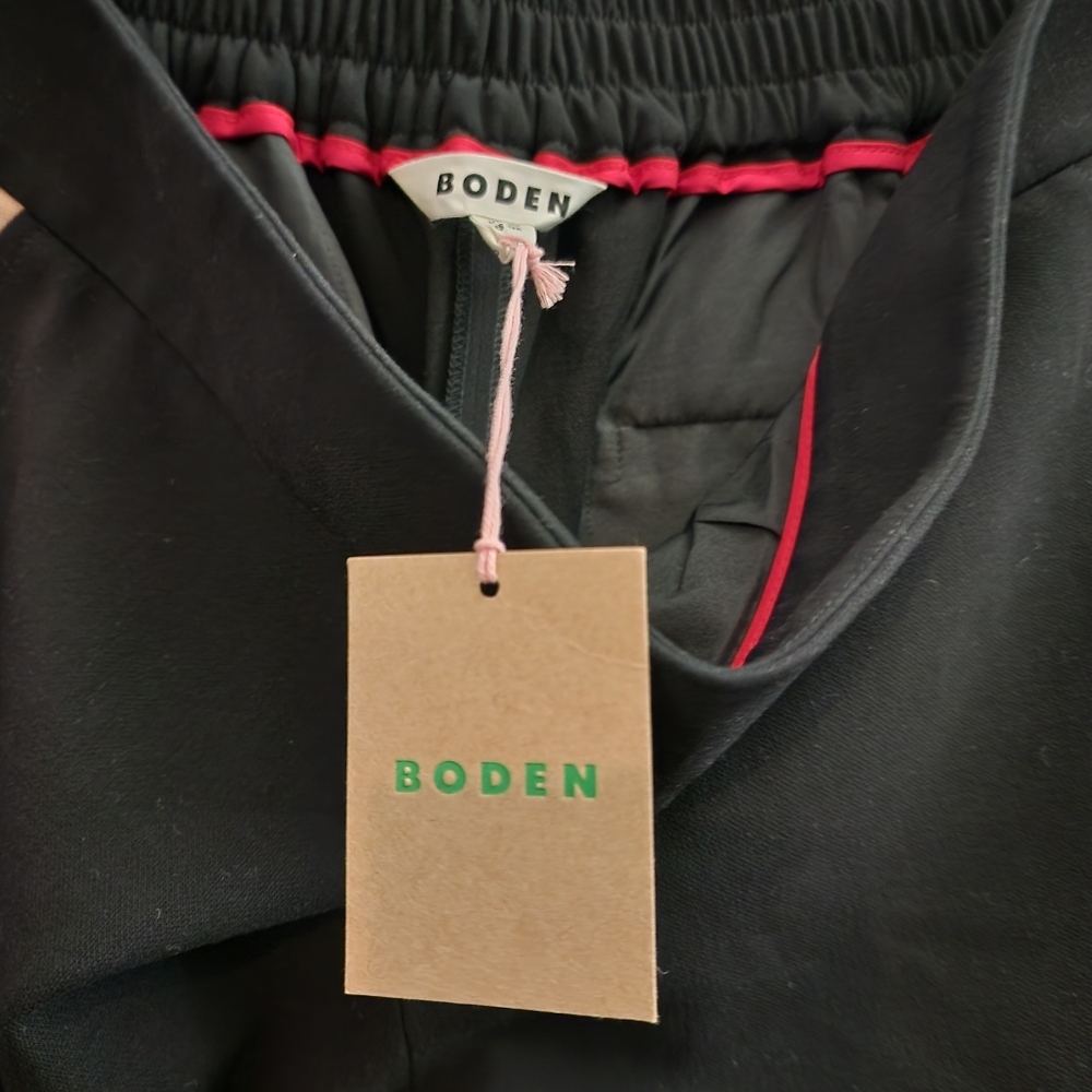 Boden Black Side Stripe Pull-on Trousers - Picture 15 of 16